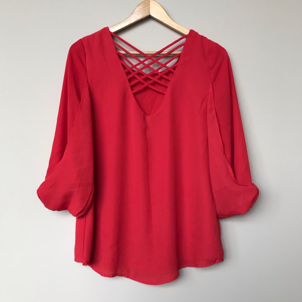 Back Detailed Red Top